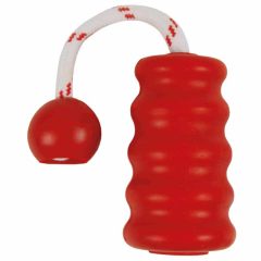   TRIXIE Tömör gumi Harang Kötéllel 9cm/22cm játék kutyáknak