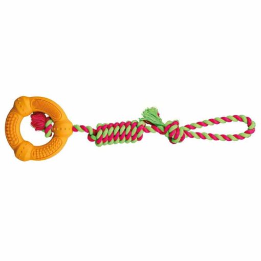 TRIXIE DentaFun Karika Kötélen 12cm/41cm Játék kutyáknak