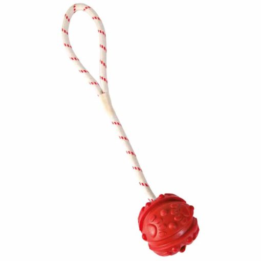 TRIXIE Natur gumilabda kötélen 4,5/35cm játék kutyáknak