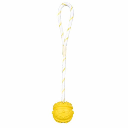 TRIXIE Natur gumilabda kötélen 4,5/35cm játék kutyáknak