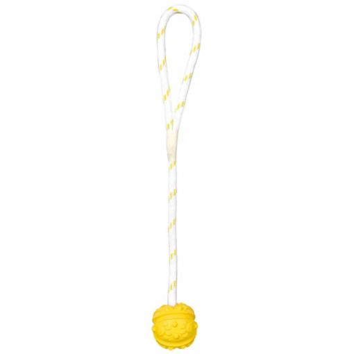 TRIXIE Natur gumilabda kötélen 7/35cm játék kutyáknak