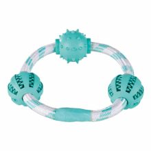 TRIXIE DentaFun Fogtisztítós Labdák kötélen 5cm/20cm Játék kutyáknak