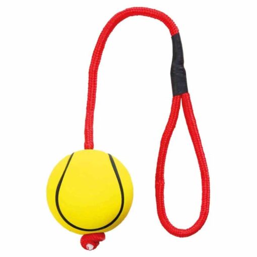 KT TRIXIE Habszivacslabda kötéllel 6cm/30cm játék kutyáknak