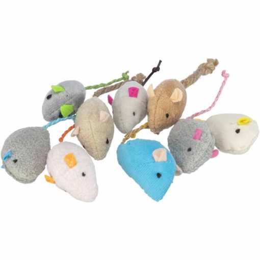 TRIXIE macska játék Színes Plüss Egér +catnip 5cm