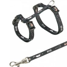 TRIXIE macska hám szett 21-34cm/8mm 1,2m Kölyök Egérmintás