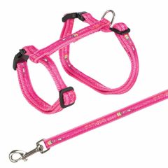 TRIXIE macska hám szett 34-57cm/13mm 1,2M XL Mintás