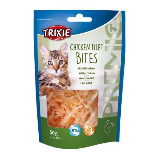 Trixie Jutalomfalat Chicken Filet Bites Cicáknak 50G macska jutalomfalat