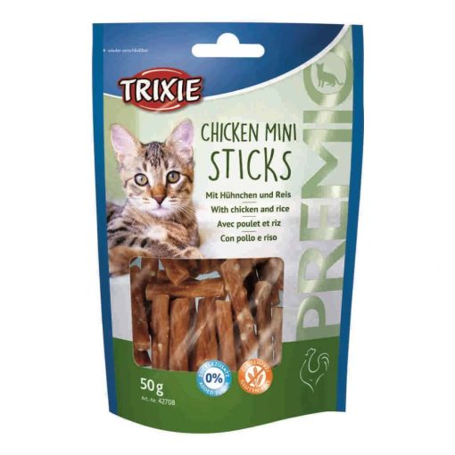 Trixie macska jutalomfalat SNACK Sticks Mini 50g Csirke+Rizs