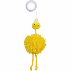   TRIXIE macska játék plüss Csirke függeszthető gumi kötélen 20cm