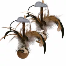 TRIXIE macska játék Labda Tollal 15cm