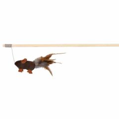   TRIXIE macska játék Peca Plüss Egérrel és Tollakkal 50cm