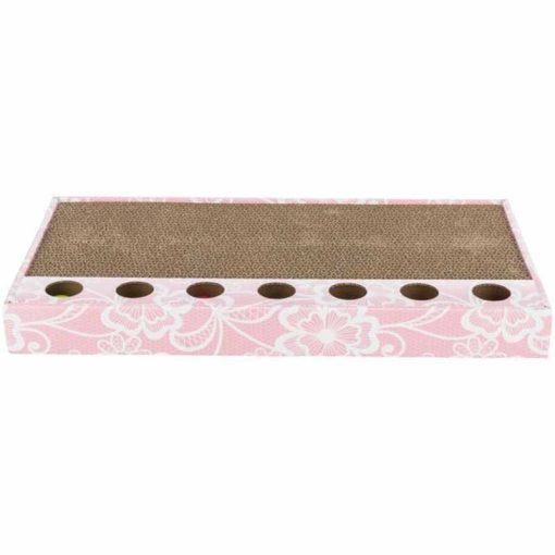 TRIXIE Kaparó karton Labdákkal Pink 48×5×25cm