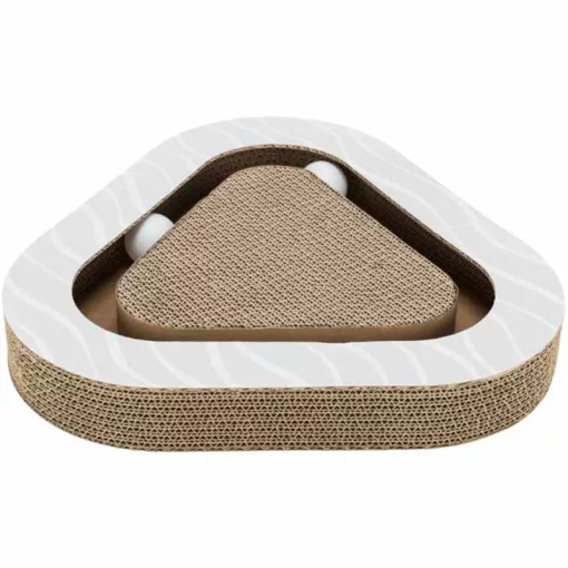 TRIXIE Kaparó karton Labdával Barna 36x5x36/36cm