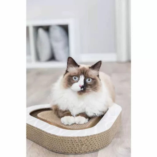 TRIXIE Kaparó karton Labdával Barna 36x5x36/36cm