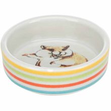 TRIXIE rágcsáló kerámia tál Színes mintás hörcsögöknek 80ml/8cm