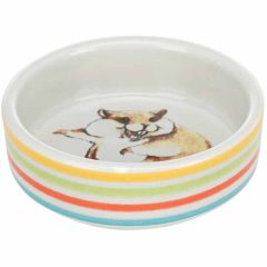   TRIXIE rágcsáló kerámia tál Színes mintás hörcsögöknek 80ml/8cm