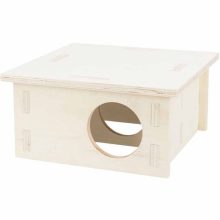 KT TRIXIE Multi-chamber house fából készült odú 2 kamrás, egerek és hörcsögök részére 20x10x20cm
