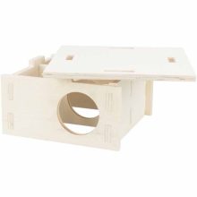 KT TRIXIE Multi-chamber house fából készült odú 2 kamrás, egerek és hörcsögök részére 20x10x20cm