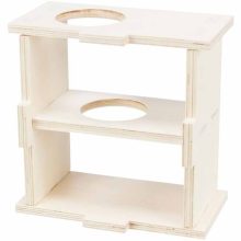KT TRIXIE Multi-chamber house fából készült odú 2 kamrás, egerek és hörcsögök részére 20x10x20cm