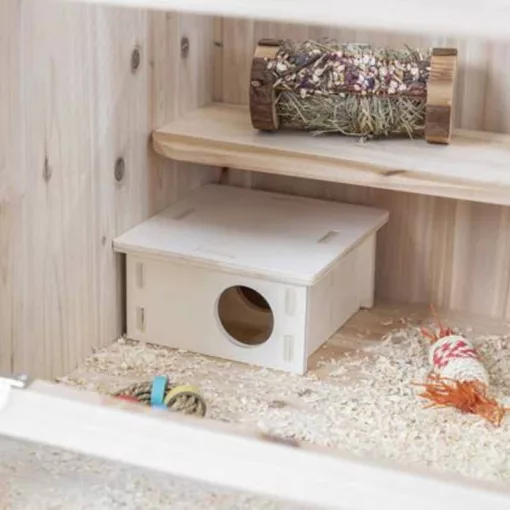 TRIXIE Multi-chamber house fából készült odú 2 kamrás, egerek és hörcsögök részére 20x10x20cm