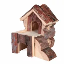 TRIXIE rágcsáló ház Fából Bjork Kétszintes Feljáróval Egereknek 15×15×16cm