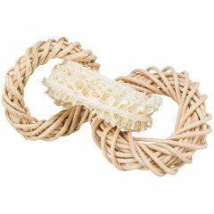   TRIXIE rágcsáló játék Gyűrű Lufa/Rattan/Kukoricacsuhé 13cm Tengerimalacoknak és Nyulaknak