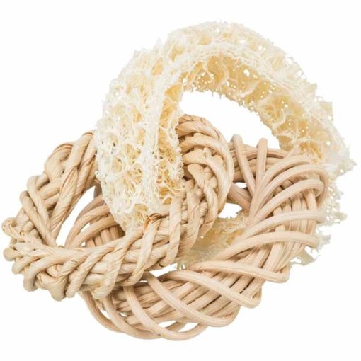 TRIXIE rágcsáló játék Gyűrű Lufa/Rattan/Kukoricacsuhé 13cm Tengerimalacoknak és Nyulaknak
