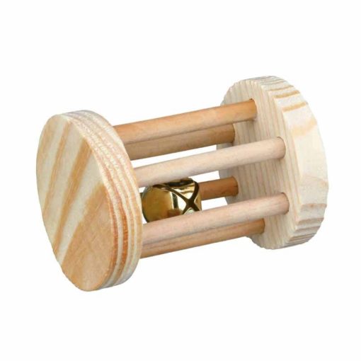 Trixie rágcsáló játék Fából henger Csengővel 5×7cm