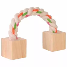 TRIXIE Fa kockák kötéllel Tengerimalacoknak és Nyulaknak 20cm