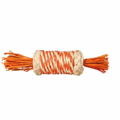 TRIXIE rágcsáló játék Fonott Szalma Henger Tengerimalacoknak és Nyulaknak 18cm