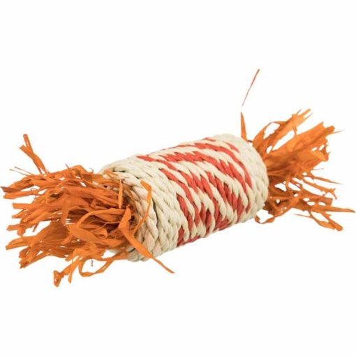TRIXIE rágcsáló játék Fonott Szalma Henger Tengerimalacoknak és Nyulaknak 18cm