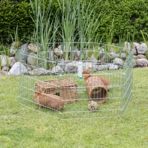TRIXIE Kültéri kisállatkifutó fém, bővíthető nyulaknak és tengerimalacoknak 126x58cm