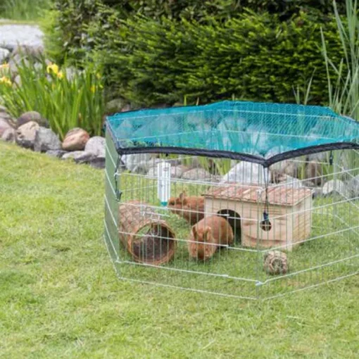 TRIXIE Kültéri kisállatkifutó fém, bővíthető nyulaknak és tengerimalacoknak 126x58cm