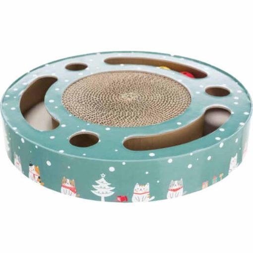 TRIXIE Kaparó karton Xmas Drum Játékkal 33x5,5cm