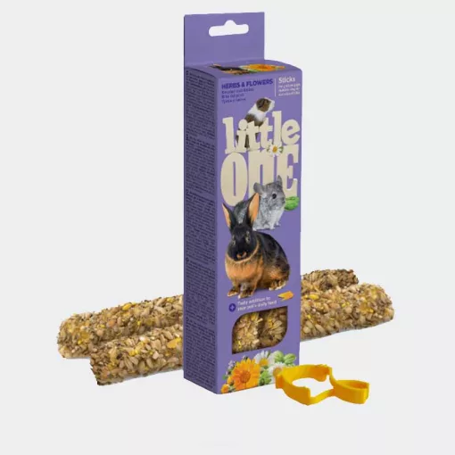 LITTLE ONE dupla rúd gyógynövény és gyümölcs tengerimalac, nyúl, csincsilla 2x60g