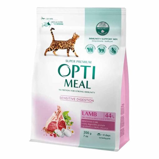 OPTIMEAL macskatáp Adult SENSITIVE Digestion Bárány 200g