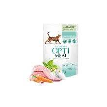 OPTIMEAL alutasakos macskaeledel Nyúl Répa zselében 85g