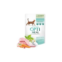 OPTIMEAL alutasakos macskaeledel Nyúl Répa zselében 85g