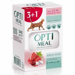   OPTIMEAL alutasakos macskaeledel MULTIPACK 4x85g (Set No3) Vegyes