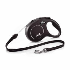 Flexi Classic kötélpóráz  S 5m/12kg Fekete