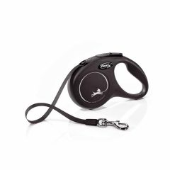Flexi Classic szalagpóráz   S 5m/15kg Fekete