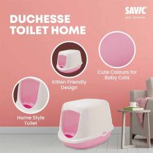 SAVIC macska WC fedeles Duchesse White-Pink 44.5x35.5x32cm