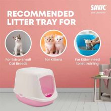 SAVIC macska WC fedeles Duchesse White-Pink 44.5x35.5x32cm