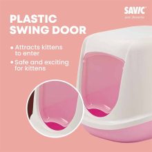 SAVIC macska WC fedeles Duchesse White-Pink 44.5x35.5x32cm