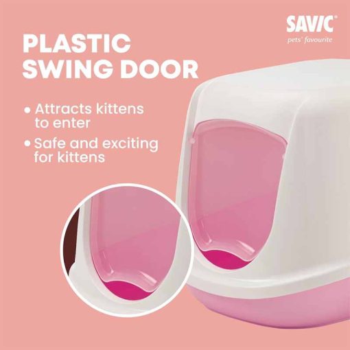 SAVIC macska WC fedeles Duchesse White-Pink 44.5x35.5x32cm
