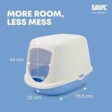 SAVIC macska WC fedeles Duchesse White-Blue 44.5x35.5x32cm