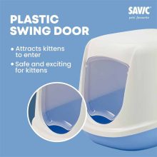 SAVIC macska WC fedeles Duchesse White-Blue 44.5x35.5x32cm