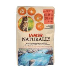   IAMS Naturally alutasakos 85g Szószban Adult Észak Atlanti Lazac