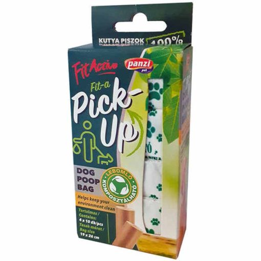 FITACTIVE ÜRÜLÉK Felszedő zacskó (4x10db) 19x26cm Lebomló