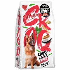 FITACTIVE Dog CROQ Premium Beef&Rice Adult 3kg